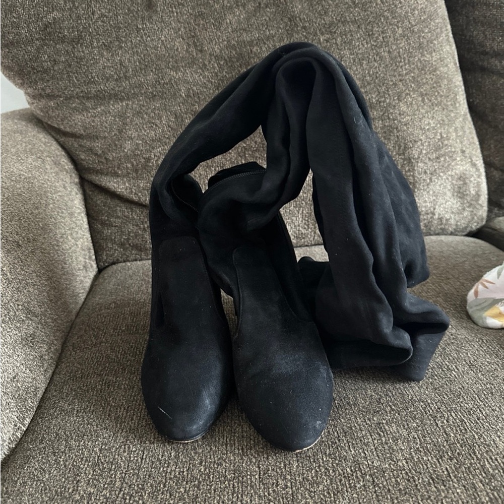 Black thigh high Aldo boots